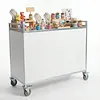 [US Local Warehouse] Heavy Duty Rolling Utility Cart with Wheels Handle 660lbs Capacity Rolling Cart
