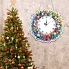 DIY Christmas Acrylic Diamond Painting Clock Pendant Hanging Kit