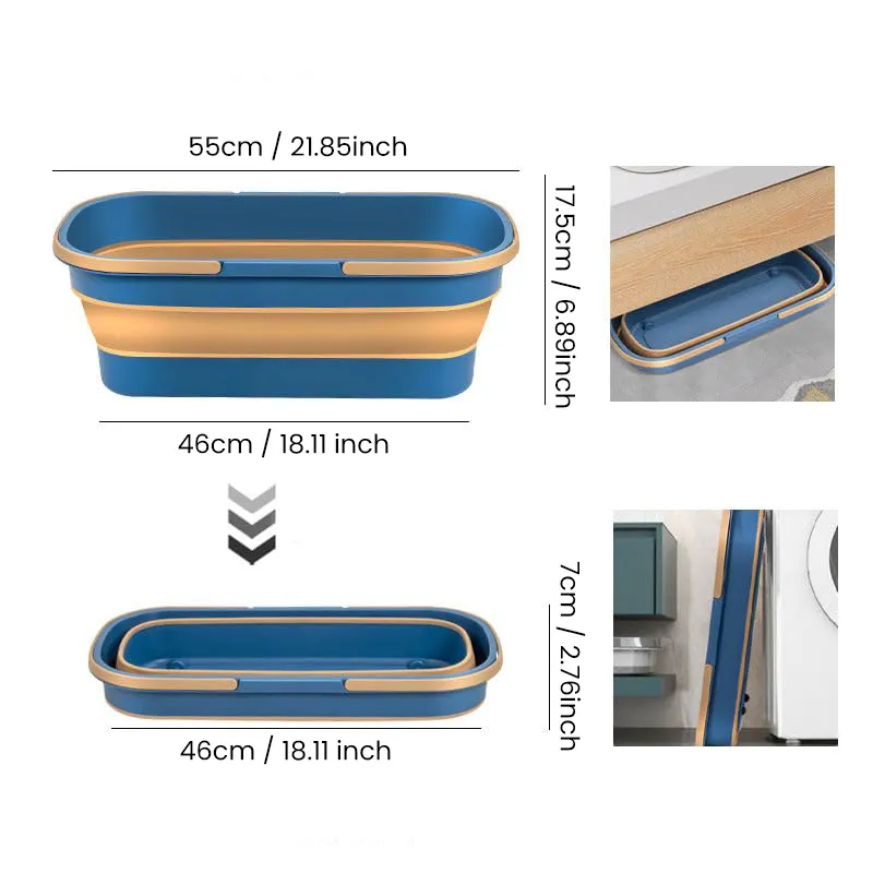 SAKER&reg; Large Flat Mop and Scalable Bucket with Wheels