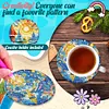(US Local)6pcs DIY Sailboat And Sea Diamond Art Crafts Coaster Full Drill Diamond Coaster