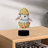 (US Local)Acrylic Double Sided Bunny Egg Diamond Painting LED Night Light for Easter Decor