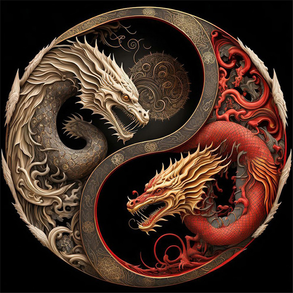 Dragon-Paint by Numbers-16"x16"/40x40cm