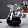 Glass Pot with Filter, High Temperature Resistant Espresso Pots, Graduated Scale, Coffee Server for Home Barista Coffee Maker