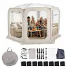 [US Local Warehouse] Bubble Tent for 6-8 Person Portable Transparent Igloo Tent Dome 12x7ft with Rain Cover & Storage Bag Bubble House for Camping Parties and Stargazing