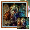 Stained Glass Dragon-Full Embroidery 3 strands 11CT Stamped Cross Stitch-50*50CM