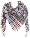 Women's Warm Woollen Scarf Triangle Shawls Winter Scarves Stripe Plaid Scarf