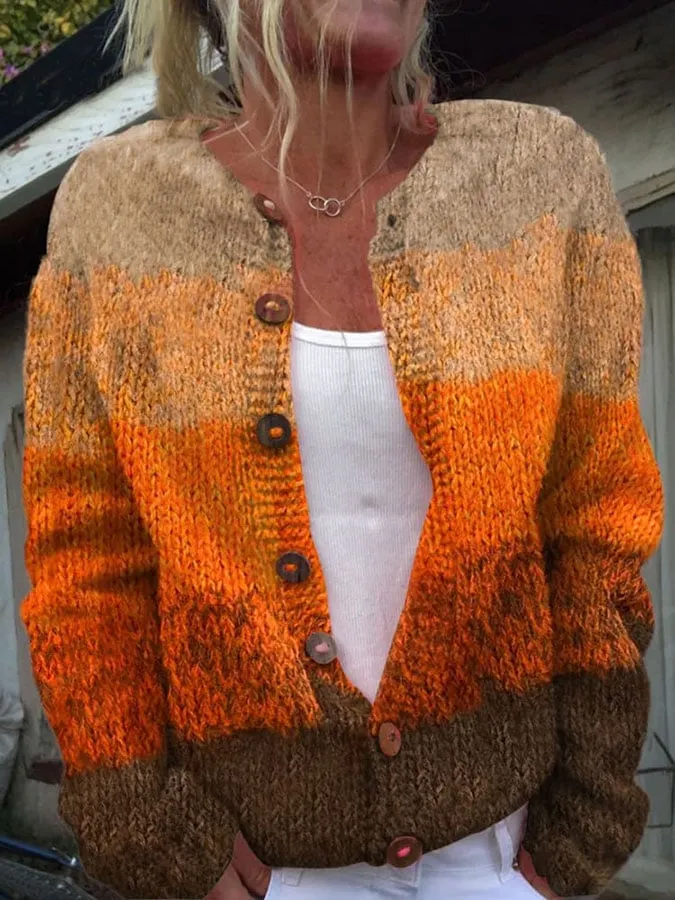 Women's Gradient Sweater Cardigan 