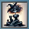 Halloween Skeleton Witch-Full Square Diamond Painting(35*35CM)