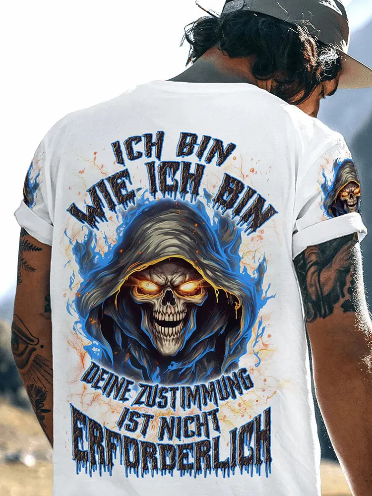 Herren ICH BIN WIE ICH BIN VOLLST&Auml;NDIGER DRUCK Bedrucktes T-Shirt