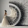 Fille De Piano-Compl&egrave;te Rond Diamant Peinture-40*40CM