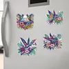 (US Local)12Pcs Diamond Art Magnets Fridge Sticker Set for Adults Beginners (CN561 Bird)