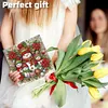 6PCS Diamond Painting Xmas Snowman Greeting Cards Congratulations Cards & Gifts