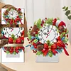 Diamond Painting Acrylic Christmas Cardinal Clock for Home Office