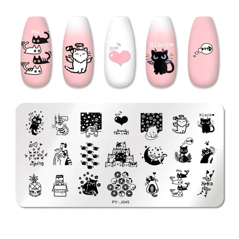 PICT YOU  Nail Stamping Plates Line Pictures Stencil Stainless Steel Nail Design for Printing Nail Art Image Plate Tool-Nail Inspo