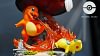 First Generation Starter Pokemon Charmander & Squirtle with LED - Pokemon Resin Statue - BallBall Studio