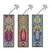 DIY 3Pcs Flowers-Diamond Painting Bookmark