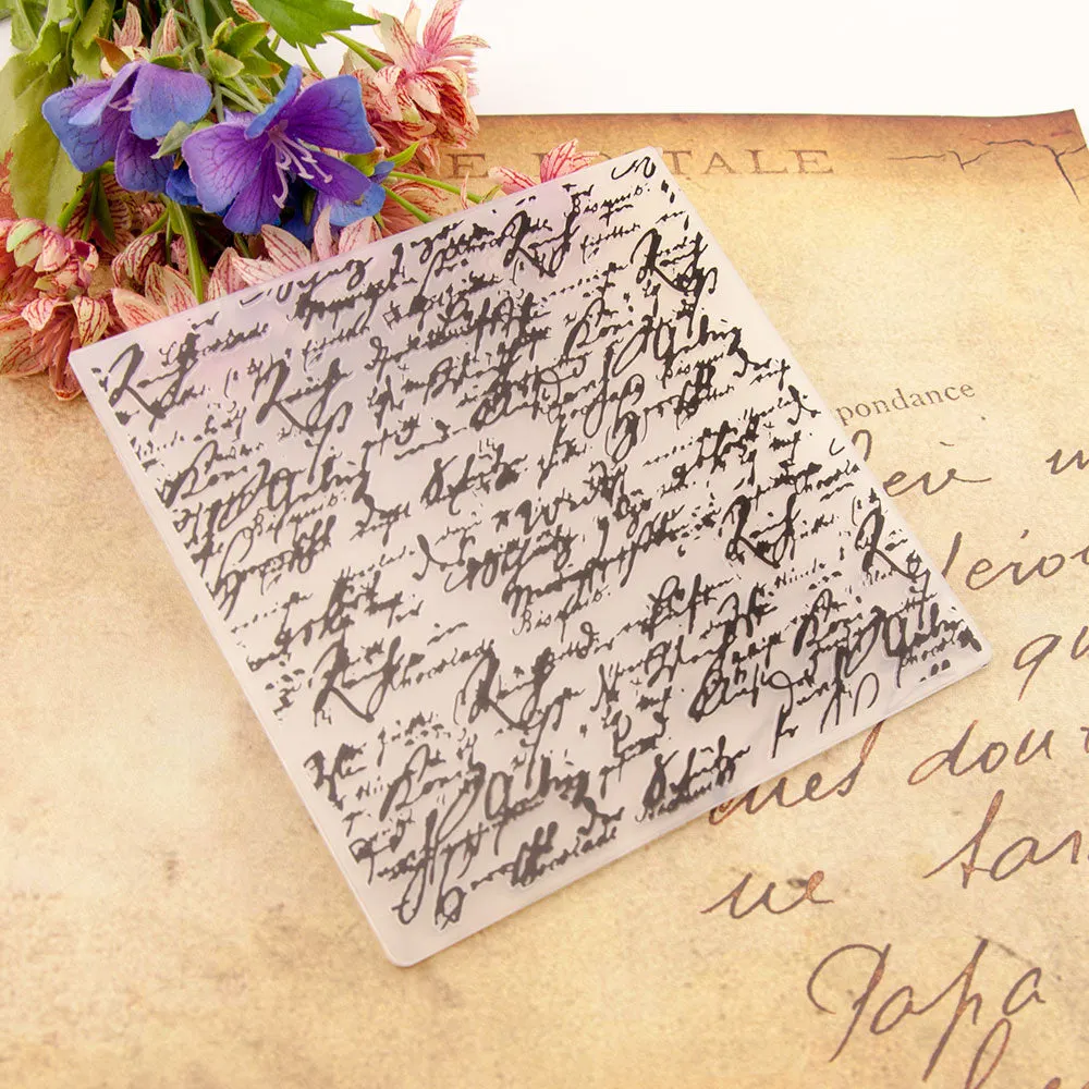 Words Design Plastic Embossing Folder For Scrapbook DIY Album Tool Plastic Template Stamp Card Making Supplies