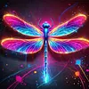 Diamond Painting -DIY Round Drill Colorful Dragonfly(40*40CM)