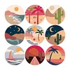 9pcs DIY Wooden Coasters Paint by Numbers Acrylic Painting