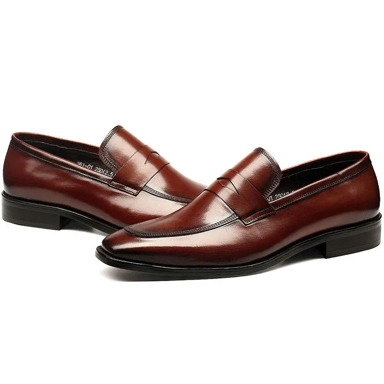 men's burgundy dress shoes loafers Lucro Loafer In Burgundy Antique, Burgundy Antique / 12 main image 0