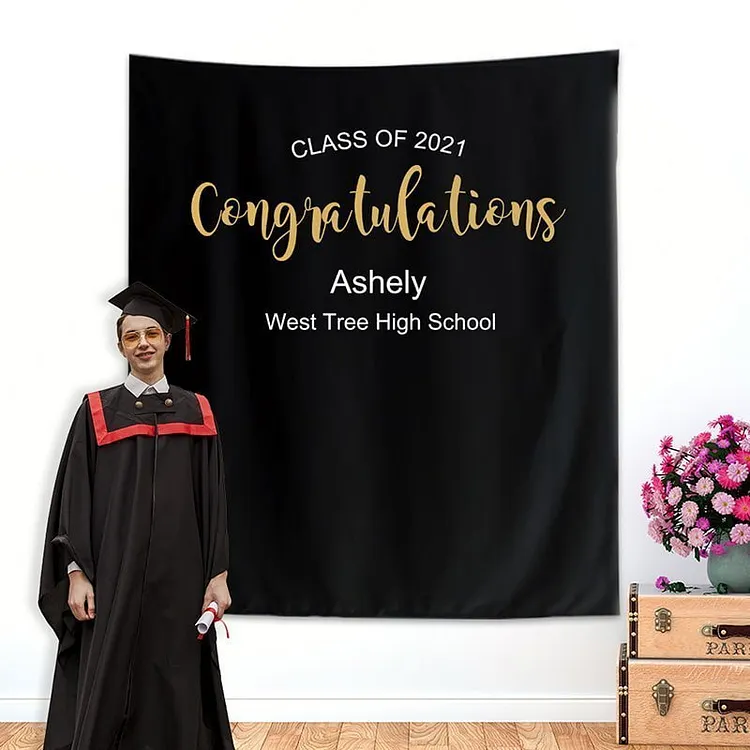 Custom Graduation Party Backdrop - Class of 2026