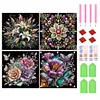 (US Local)4Pack Flower-Special Shaped Diamond Painting Kit(30x30cm)
