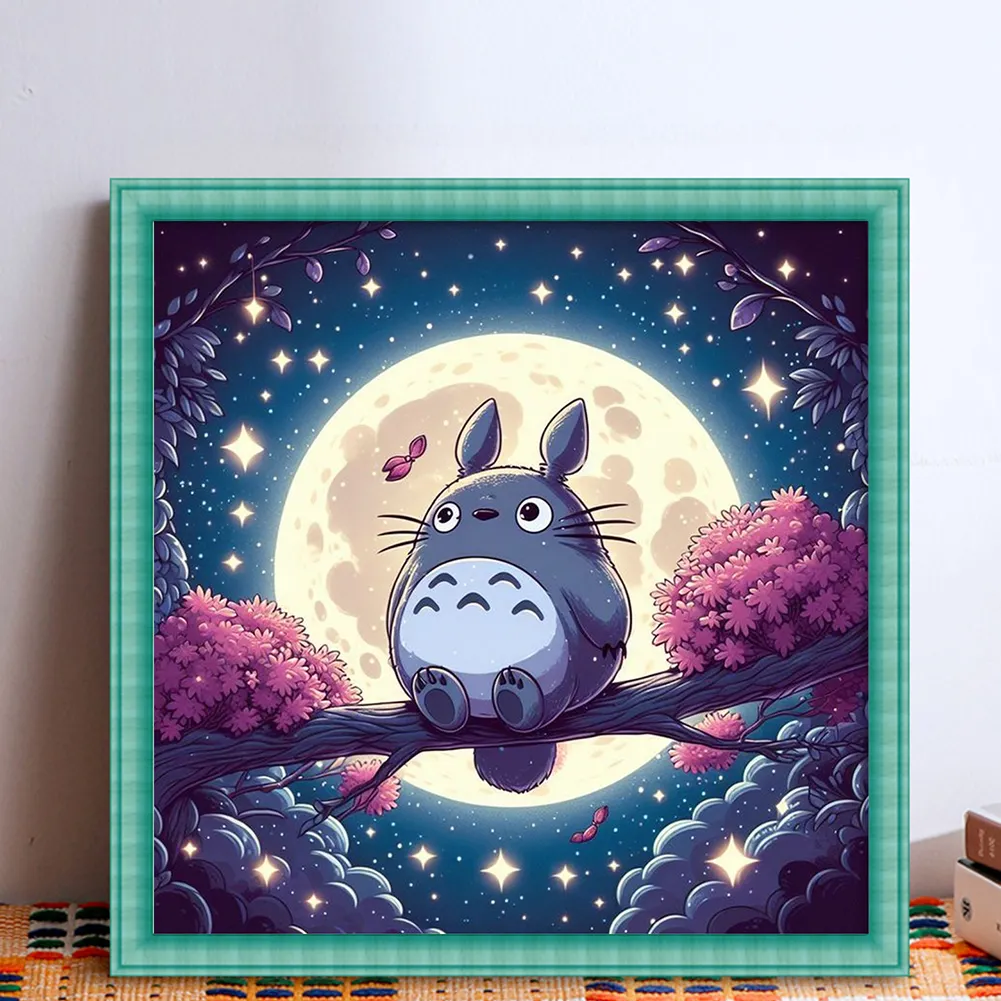 Full Embroidery Eco-cotton Thread 11CT Printed Totoro Cross Stitch