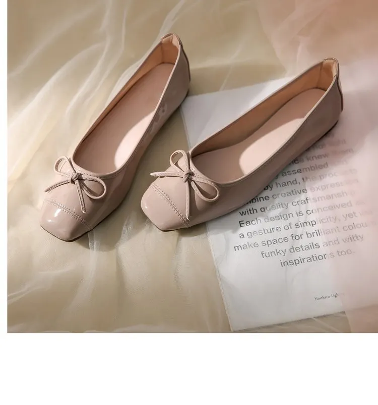 Yyvonne Flat-Soled Single-Shoe Women's Spring 2025 New French Small Fragrant Breeze Bare-Colored Soft-Skind Soft-Tailed Four-Season Evening Shoes