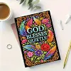  God Letters 5D DIY Diamond Art Painting Notebook Kit 50 Pages A5 Rhinestone Art Painting Notebook Kit for Adults Beginners Holiday Birthday Gift