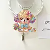 6pcs/set DIY Special-shaped Diamond Painting Wall-mounted Key Hook Kit (Flower Dog)