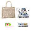 DIY Diamond Painting Cat Linen Waterproof Handbag Shopping Storage Bag Totes Kit