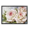 White Rose - 11CT Stamped Cross Stitch - 45*30cm - Flower