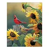 Birds Sunflower-Partial Round Diamond Painting