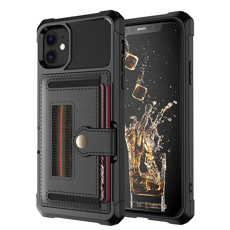 Luxury Card Magnetic Holder Phone Case For iPhone