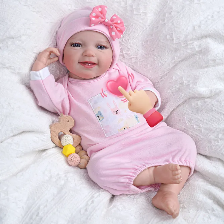 Babeside Smiling Reborn Baby Leen 20'' Little Infant Girl Best Gift for Kids