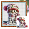 Winter Cat - 18CT Stamped Cross Stitch - 30*30cm