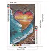 Love sunset beach - perce ronde peinture diamant-40 * 60cm (grande taille)