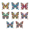 (US Local)8Pcs Butterfly Diamond Painting Fridge Magnet Diamond Art Magnets Decals Kit