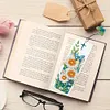 (US Local)3Pcs Special Shape Daisy Butterfly 5D DIY Diamond Painting Bookmark with Pendant Craft Kit