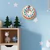 2Pcs Diamond Painting Ornament with Clock Function Hanging Clock Art Craft Decor