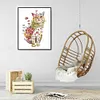 Diamond Painting -DIY Round Drill Kitten Flowers