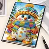 (US Local)50-Page A5 Snowman Diamond Painting Notebook for Adult Holiday Birthday Gift