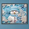 >SALE<5D DIY Partial Special Shaped Drill Diamond Painting Snowman-Blue Decor 40x50cm