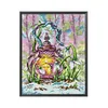 Spring Lantern-14CT Stamped 2 Strands Cross Stitch 21*30cm/8.27*11.81in(Brand)
