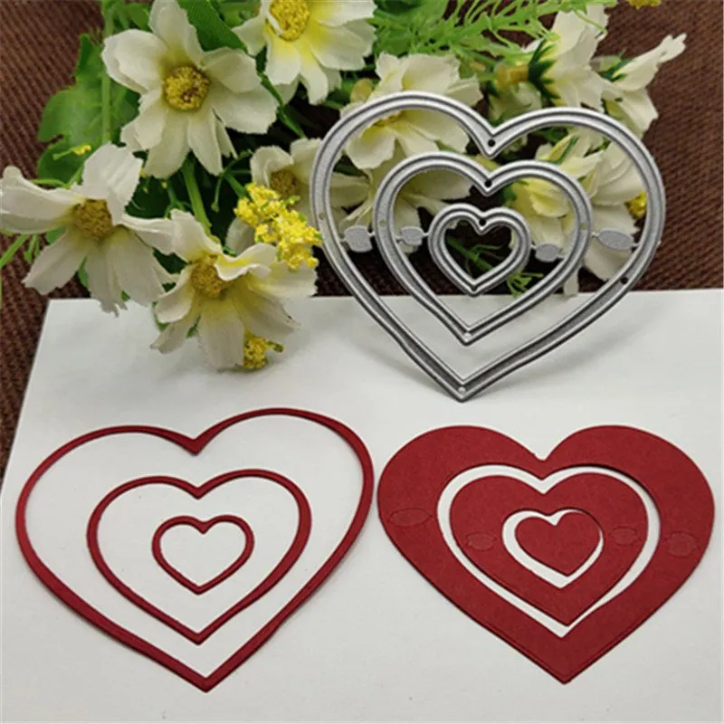 Heart-shaped ring Metal Cutting Dies Stencils For DIY Scrapbooking Decorative Embossing Handcraft Die Cutting Template