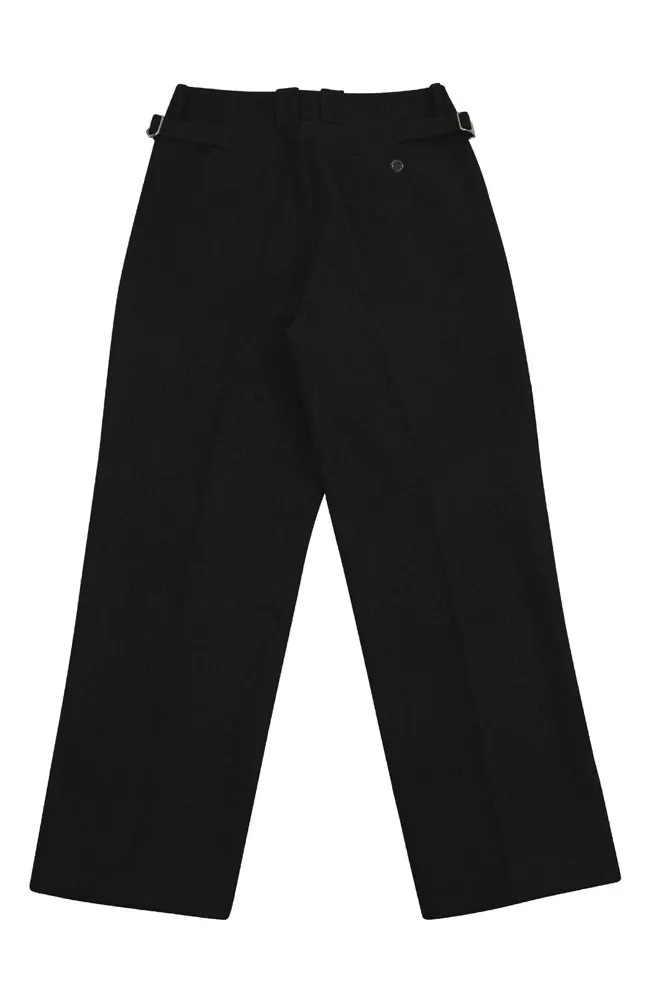   Elite German M1932 Black Wool Straight Trousers With Pipe German-Uniform