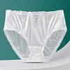 Lace underwear men's satin ice silk seamless briefs