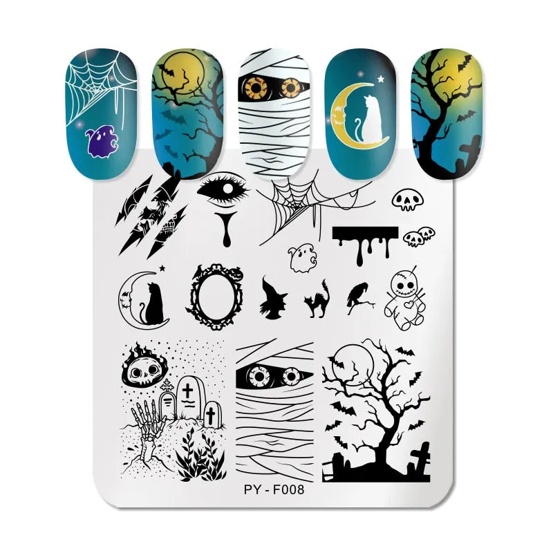 PICT YOU Nail Stamping Plates Snow Winter Nail Art Stamp Template idea nail Image Plate Stainless Steel Stencil Tools-Nail Inspo