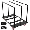 [US Local Warehouse] Folding Table Cart Heavy Duty Panel Dolly with PU Swivel Wheels 1800 LBS Drywall Cart for Party Events Hotel Factory Warehouse
