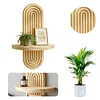1/2Pcs Boho Shelves Wall Decor Mid Century Modern Decorative Floating Shelves 11.81 Inch with Ledge for Home Living Room